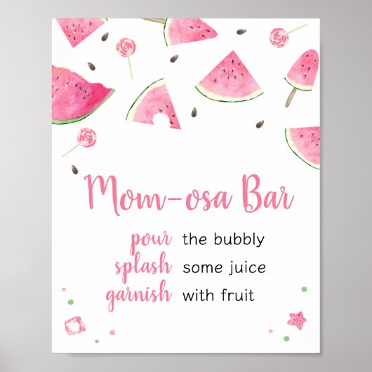 Sweet Little Baby Watermelon Mom Osa Bar Poster (Voorkant)