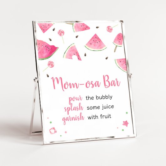 Sweet Little Baby Watermelon Mom Osa Bar Poster