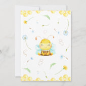 Sweet Little Bee Baby shower Kaart (Achterkant)