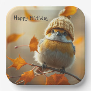 Sweet Little Bird Verjaardag Papieren Bordje