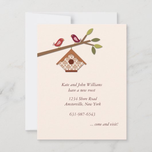 Sweet Little Birds New Address Notice Aankondiging (Voorkant)