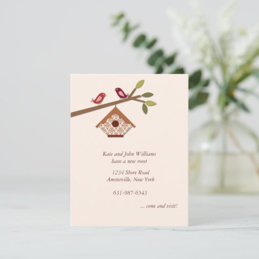 Sweet Little Birds New Address Notice Aankondiging (Staand voorkant)