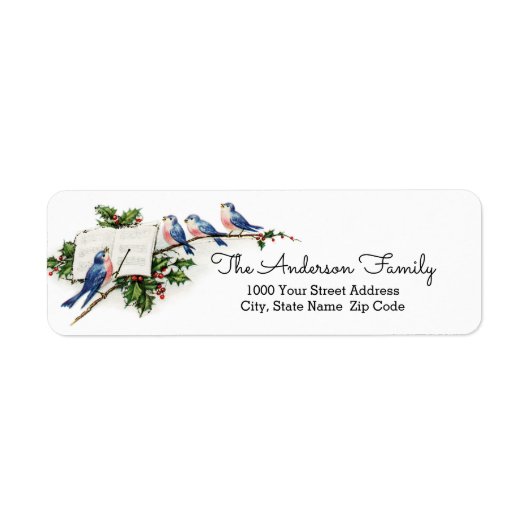 Sweet Little Birds Return Address Label (Voorkant)