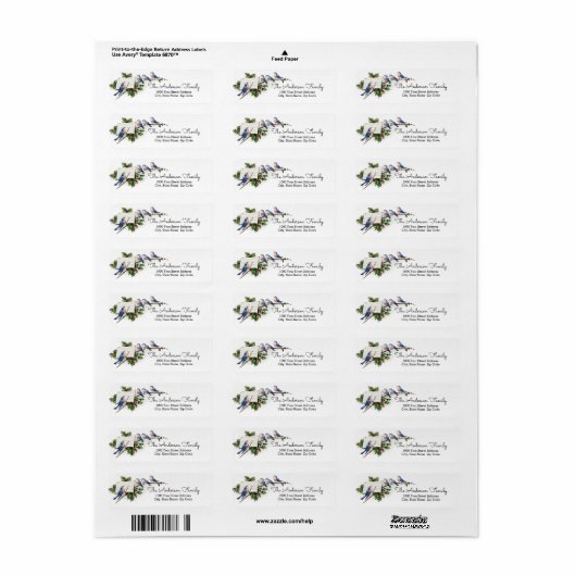 Sweet Little Birds Return Address Label (Full Sheet)