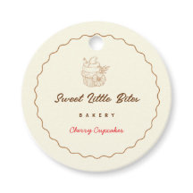 Sweet Little Bites Bakery Cherry Cupcake Labels
