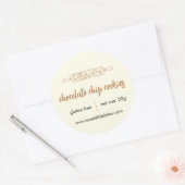 Sweet Little Bites Bakery Chocolate Cookies Ronde Sticker (Envelop)