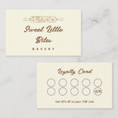 Sweet Little Bites Bakery Reward Loyalty Card Visitekaartje (Voorkant / Achterkant)