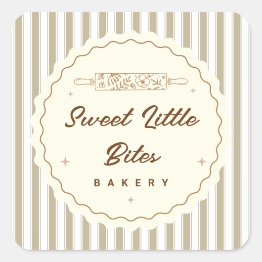 Sweet Little Bites Small Bakery Logo Sticker (Voorkant)