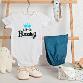Sweet "Little Blessing" Blue Romper