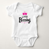 Sweet "Little Blessing" Pink Romper (Voorkant)