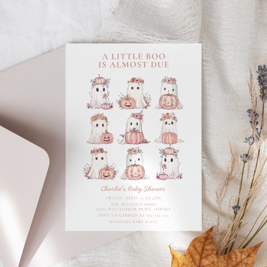 Sweet Little Boo Halloween Baby shower Uitnodiging