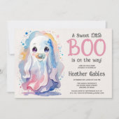 Sweet Little Boo Halloween Ghost Baby shower Kaart (Voorkant)