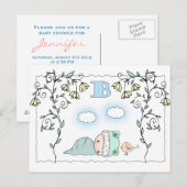 Sweet Little Boy Baby shower Briefkaart (Voorkant / Achterkant)