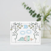 Sweet Little Boy Baby shower Briefkaart (Staand voorkant)
