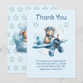 Sweet Little Boy On The Way Baby shower Bedankkaart (Voorkant / Achterkant)