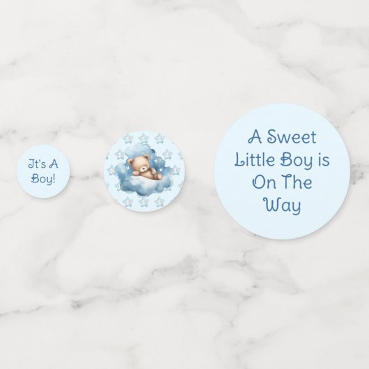 Sweet Little Boy On The Way Baby shower Confetti (Achterkanten)