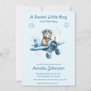 Sweet Little Boy On The Way Baby shower Kaart