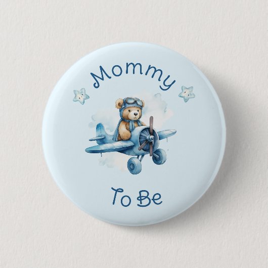 Sweet Little Boy On The Way Baby shower Ronde Button 5,7 Cm (Voorkant)