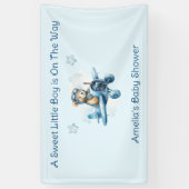 Sweet Little Boy On The Way Baby shower Spandoek (Verticaal)