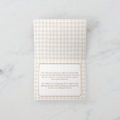 Sweet Little Bun in the Oven Baby Shower Folding Bedankkaart (Binnen)