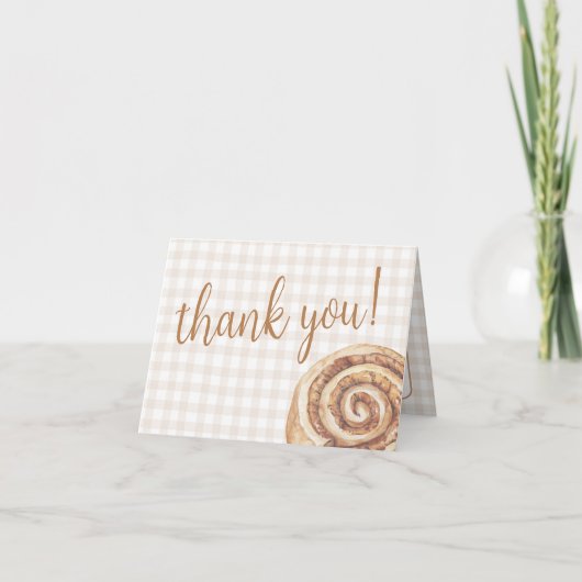 Sweet Little Bun in the Oven Baby Shower Folding Bedankkaart (Voorkant)