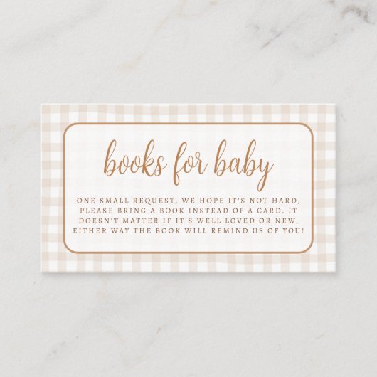 Sweet Little Bun in the Oven Books for Baby Visitekaartje (Voorkant)