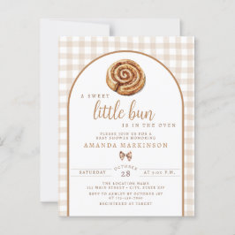 Sweet Little Bun in the Oven Neutral Baby Shower Briefkaart