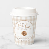 Sweet Little Bun in the Oven Neutral Baby Shower Papieren Bekers (Voorkant)