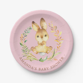 Sweet Little Bunny Baby shower 7" Bord