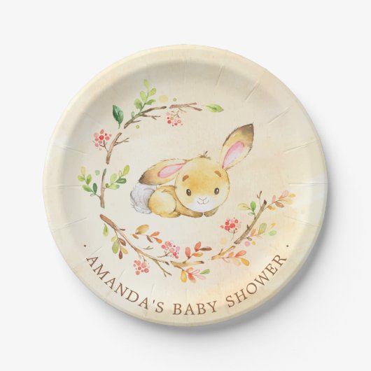 Sweet Little Bunny Baby shower 7-inch Bord (Voorkant)