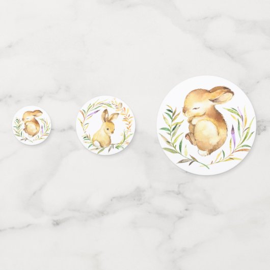 Sweet Little Bunny Baby shower Confetti (Voorkanten)