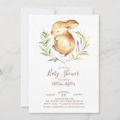 Sweet Little Bunny Baby shower Invitation Kaart (Voorkant)