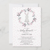 Sweet Little Bunny Baby shower Kaart (Voorkant)