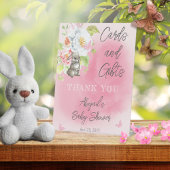 Sweet Little Bunny Baby shower Kaarten en Gifts Reclamebord Met Voetstuk