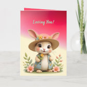 Sweet Little Bunny Bedankkaart (Achterkant)