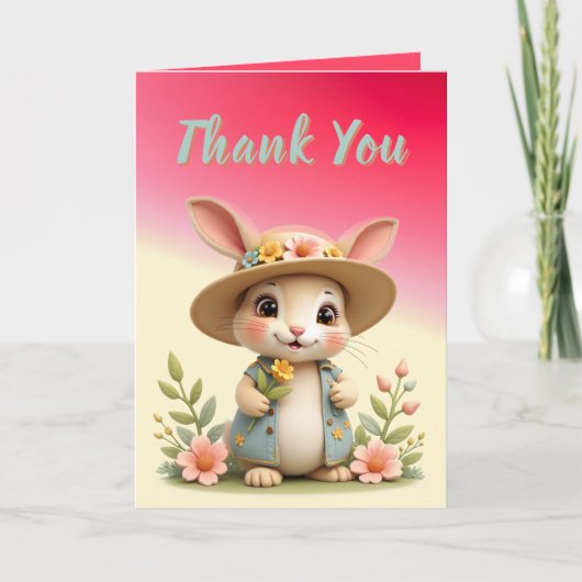 Sweet Little Bunny Bedankkaart (Voorkant)