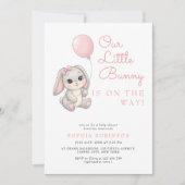 Sweet Little Bunny Blush Pink Girl Baby shower Kaart (Voorkant)
