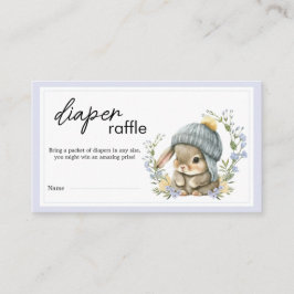 Sweet Little Bunny Botanical Diaper Raffle Informatiekaartje