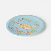 Sweet Little Bunny Boy Baby shower 7-inch Bord (Gekanteld)