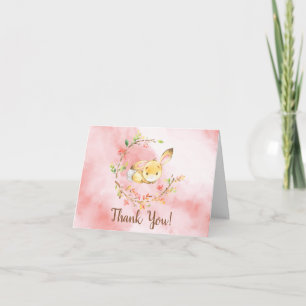 Sweet Little Bunny Girl Baby shower Bedankt Opmerk