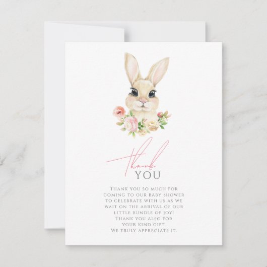 Sweet Little Bunny - Hartelijk dank Bedankkaart (Voorkant)