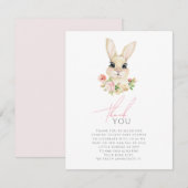 Sweet Little Bunny - Hartelijk dank Bedankkaart (Voorkant / Achterkant)