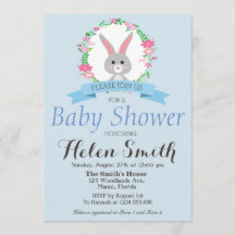 Sweet little Bunny met bloemenkrans baby shower