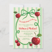 Sweet Little Cherry Baby shower Uitnodiging (Voorkant)