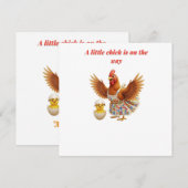 Sweet Little Chick Baby Shower Bedankkaart (Voorkant / Achterkant)