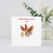 Sweet Little Chick Baby Shower Bedankkaart (Staand voorkant)