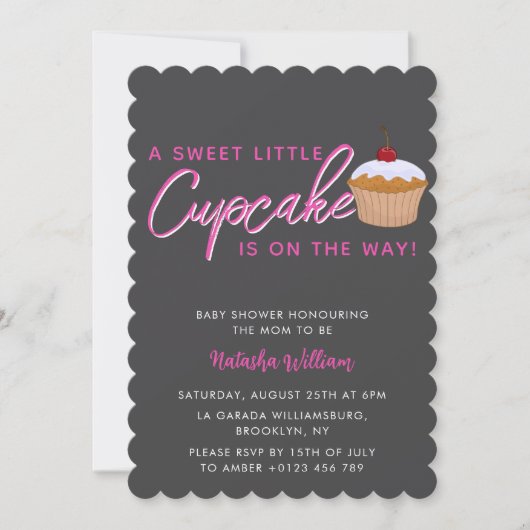 Sweet Little Cupcake Girl baby shower Kaart (Voorkant)