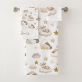Sweet Little Deer Wolken en sterren Elegant Boho Bad Handdoek (Insitu)
