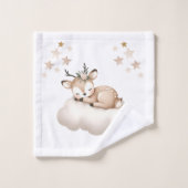 Sweet Little Deer Wolken en sterren Elegant Boho Bad Handdoek (Wasdoekje)