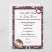 Sweet Little Donut Paarse Geboorte Aankondiging (Voorkant)